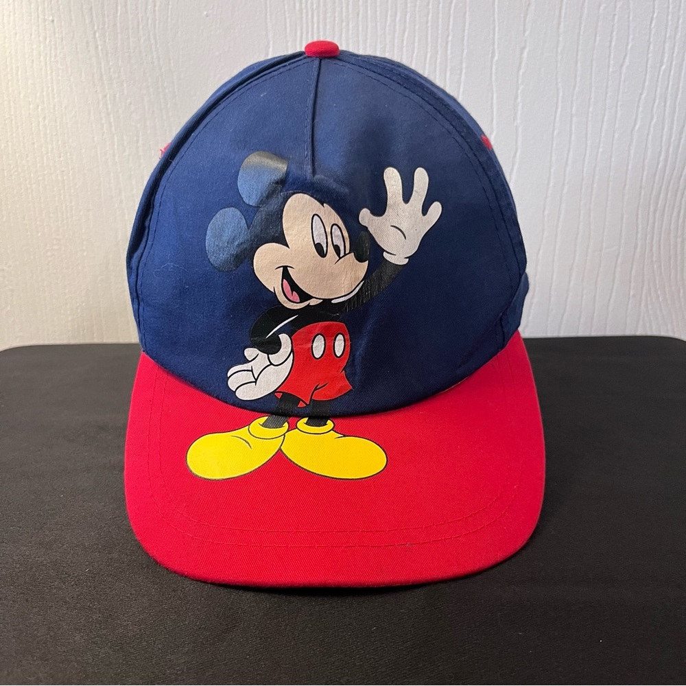 Disney Mickey Mouse Kids Cap - Navy and Red Adjustable